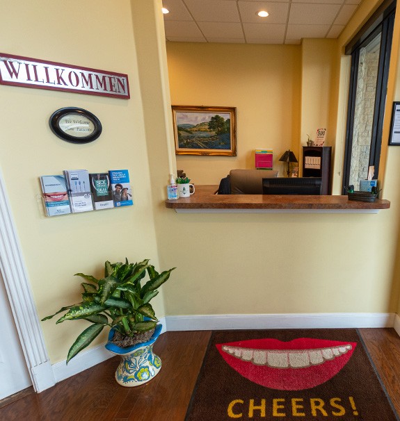 Dental office reception desk