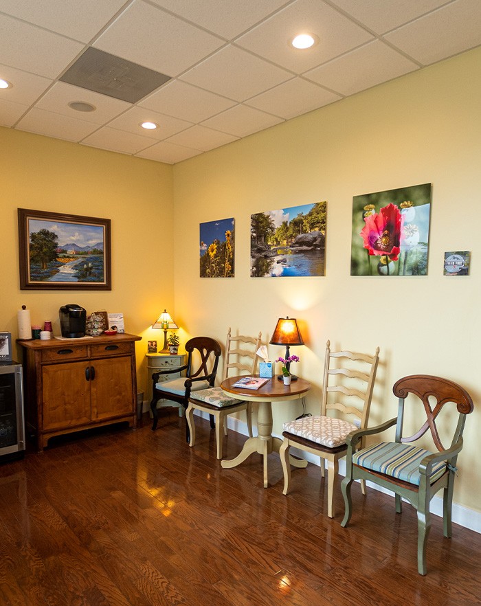 Dental office waiting room