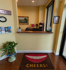 Dental office reception desk