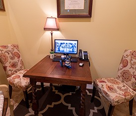 Dental office consultation room