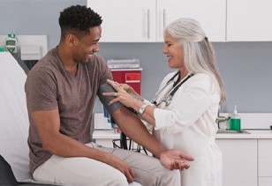 Man at the doctor’s office 