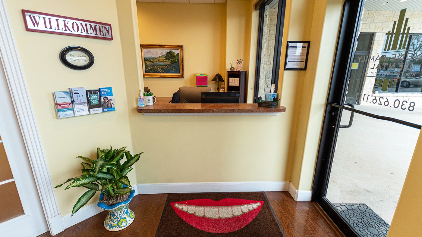 Dental office reception desk