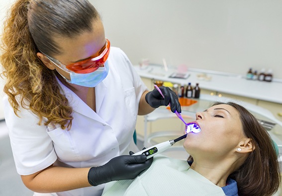 patient under dental sedation in New Braunfels